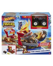 Σετ  Hot Wheels Monster Trucks - παγκόσμια αρένα,Fire Crash Challenge -1