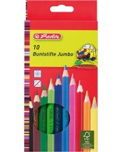 Σετ χρωματιστά μολύβια Herlitz -Jumbo, 10 τεμάχια -1