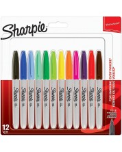 Σετ μόνιμων μαρκαδόρων Sharpie - F, 12 χρώματα -1