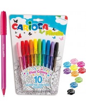 Σετ στυλό Carioca - Fiorella Fluo, 10 χρώματα -1