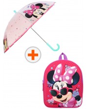 Σετ νηπιαγωγείου Vadobag Minnie Mouse - 3D Σακίδιο πλάτης και ομπρέλα, Friends Around Town