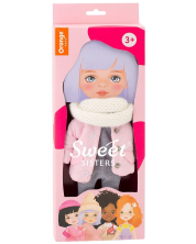 Σετ ρούχων κούκλας Orange Toys Sweet Sisters - Ροζ μπουφάν με κασκόλ -1