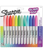 Σετ μόνιμων μαρκαδόρων Sharpie Glam Pop - F, 12 χρώματα -1