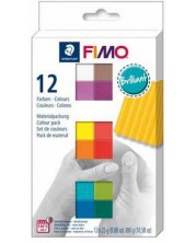 Σετ από πηλό Staedtler Fimo Soft - Brilliant, 12 χρωμάτων -1