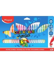 Σετ μαρκαδόροι Maped Color Peps - Jungle, 24 χρώματα -1