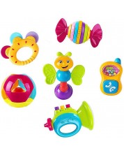 Σετ παιδικές κουδουνίστρες  Hola Toys,6 τεμάχια -1