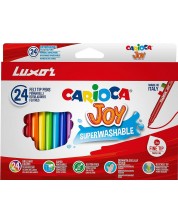 Σετ μαρκαδόροι που πλένονται Carioca Joy - 24 χρώματα -1