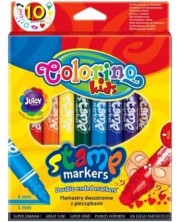 Σετ μαρκαδόροι με σφραγίδες Colorino Kids - 10 χρώματα -1