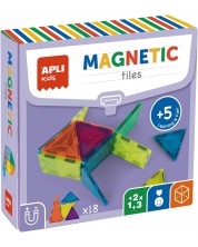 Κατασκευαστής Apli Kids - Με διαφανή μαγνητικά πλακάκια, 18 τεμάχια -1