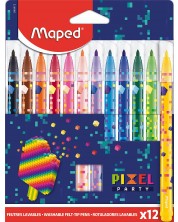 Μαρκαδόροι Maped Color Peps - Pixel Party, 12 χρώματα -1