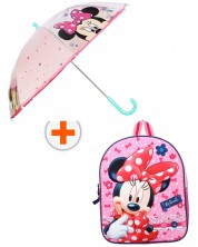 Σετ νηπιαγωγείου Vadobag Minnie Mouse - 3D Σακίδιο πλάτης και ομπρέλα, Dotty about Dots -1