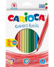 Σετ  χρωματιστά μολύβια Carioca - Brilliant Hexagon,18 χρώματα