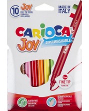 Σετ μαρκαδόροι που πλένονται Carioca Joy - 10 χρώματα -1