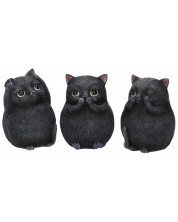Σετ αγαλματίδια Nemesis Now Adult: Humor - Three Wise Fat Cats, 8 cm