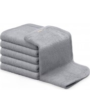 Σετ βρεφικές πετσέτες  KeaBabies - Οργανικό μπαμπού, γκρι, 6 τεμάχια -1