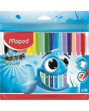 Σετ μαρκαδόροι Maped Color Peps - Ocean, 18 χρώματα