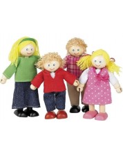 Σετ ξύλινες κούκλες Bigjigs - Οικογένεια