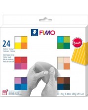 Σετ  πολυμερικό πηλό Staedtler Fimo Soft - Basic, 24 x 25 g  