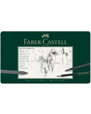 Σετ μολύβια Faber-Castell Pitt Graphite - 26 τεμάχια, σε μεταλλικό κουτί -1