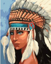 Σετ ζωγραφικής με αριθμούς TSvetnoy - Native American girl -1