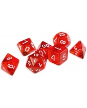 Σετ ζάρια Dice4Friends Transparent - Red, 7 τεμάχια