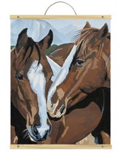 Σετ ζωγραφικής με ακρυλικά χρώματα  Royal - Άλογα, 31 х 41 cm -1