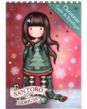 Ευχετήριες κάρτες χριστουγεννιάτικες Santoro Gorjuss - Cosy, 8 τεμάχια -1