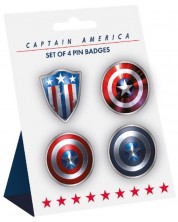 Σετ κονκάρδες  Half Moon Bay Marvel: Avengers - Captain America (Shield) -1