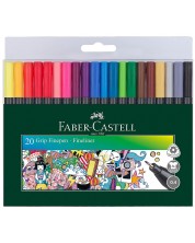 Σετ λεπτή μαρκαδόροι Faber-Castell Grip - 20 τεμάχια, 0,4 mm