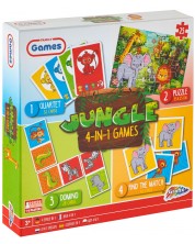 Σετ παιδικά παιχνίδια Grafix - Ζούγκλα, 4 σε 1