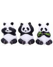 Σετ αγαλματίδια Nemesis Now Adult: Humor - Three Wise Pandas, 8 cm