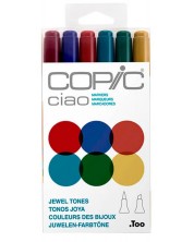 Σετ μαρκαδόρων Too Copic Ciao - Jewel Tones, 6 Χρώματα