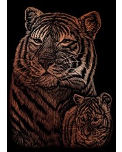 Σετ χαρακτικής Royal Copper - Τίγρεις, 13 x 18 εκ -1