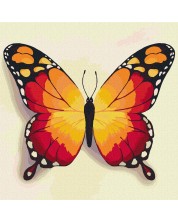 Σετ ζωγραφικής με αριθμούς Ideyka - Πορτοκαλί πεταλούδα, 25 х 25 cm