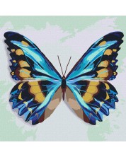 Σετ ζωγραφικής με αριθμούς Ideyka - Μπλε πεταλούδα, 25 x 25 -1