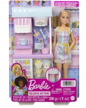 Σετ Barbie - Barbie με κατάστημα παγωτού -1