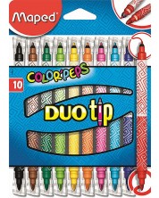 Σετ μαρκαδόροι διπλής μύτης Maped Color Peps Duo Tip - 10 χρώματα