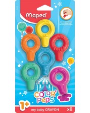 Σετ ξυλομπογιές Maped Color Peps - Early Age, 6 χρώματα, στρώσεις -1
