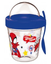 Σετ κούπας και κουταλιού Disney - Spider-Man, 350 ml -1