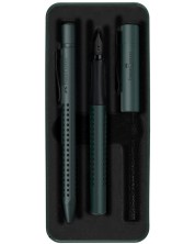 Σετ στυλό και πέννα Faber-Castell Grip 2011 -Σκούρο πράσινο