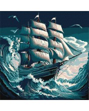 Σετ ζωγραφικής με αριθμούς  Ideyka - Καταιγίδα στη θάλασσα, 40 х 40 cm -1