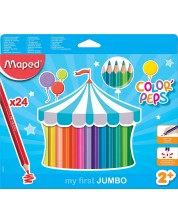 Σετ μολύβια Maped Color Peps - My First Jumbo, 24 χρώματα -1