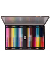 Σετ χρωματιστά μολύβια Daco διπλής όψης - 60 χρωμάτων, μεταλλικό κουτί