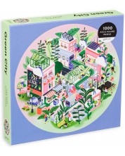 Στρογγυλό παζλ Galison  1000 κομμάτια -Η πράσινη πόλη