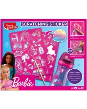 Δημιουργικό σετ Maped Creativ Barbie - Αυτοκόλλητα Scratch, 70 τεμαχίων -1