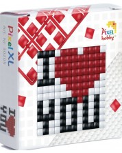 Δημιουργικό σετ με εικονοστοιχεία Pixelhobby - XL, Σε αγαπάω -1