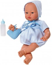 Κούκλα μώρο Asi - Κόκε, με μπλε κουστουμι και τσαντάκι, 36 εκ