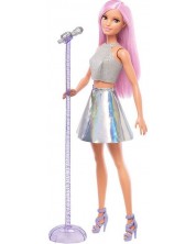 Κούκλα Mattel Barbie  - Ποπ αστέρι με βάση  και μικροφώνο -1