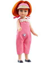 Κούκλα Paola Reina Mini Amigas - Μαρία, με ροζ ολόσωμη φόρμα, 21 εκ
