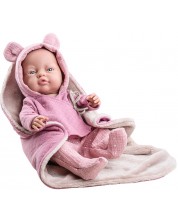 Κούκλα-μωρό Paola Reina Los Bebitos - Bebita, με μωβ φόρμα και αυτάκια, 45 εκ -1
